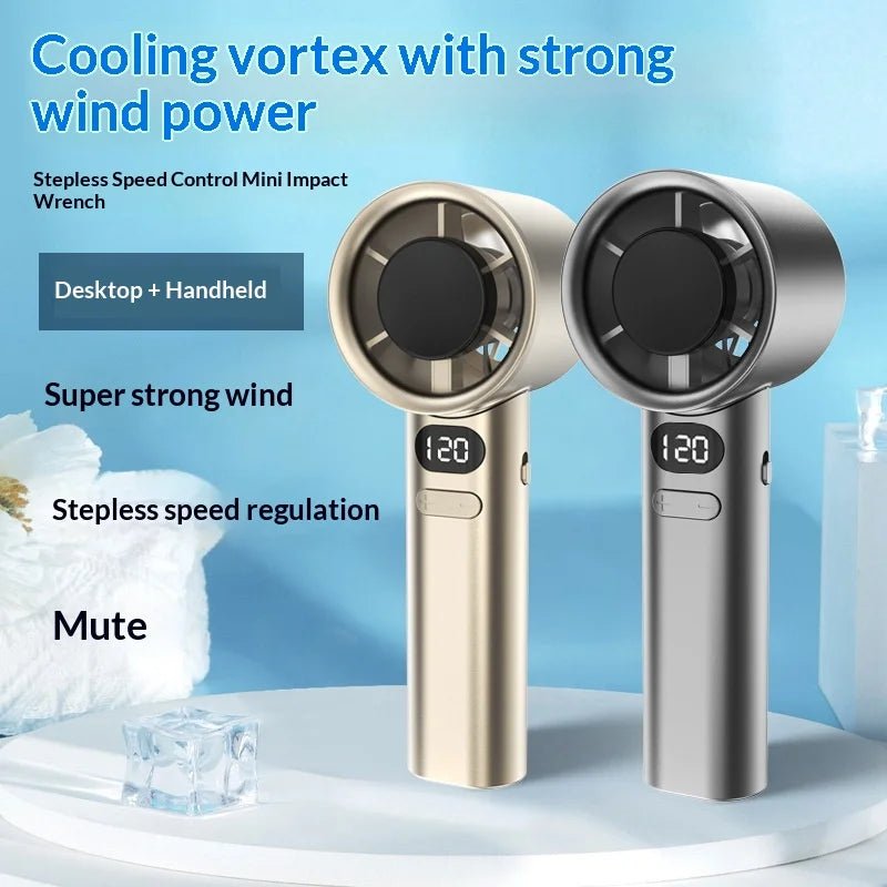 HOMEFISH Portable Handheld Fan USB Rechargeable High-Speed Electric Cooling Fan for Personal Use - VeloCart