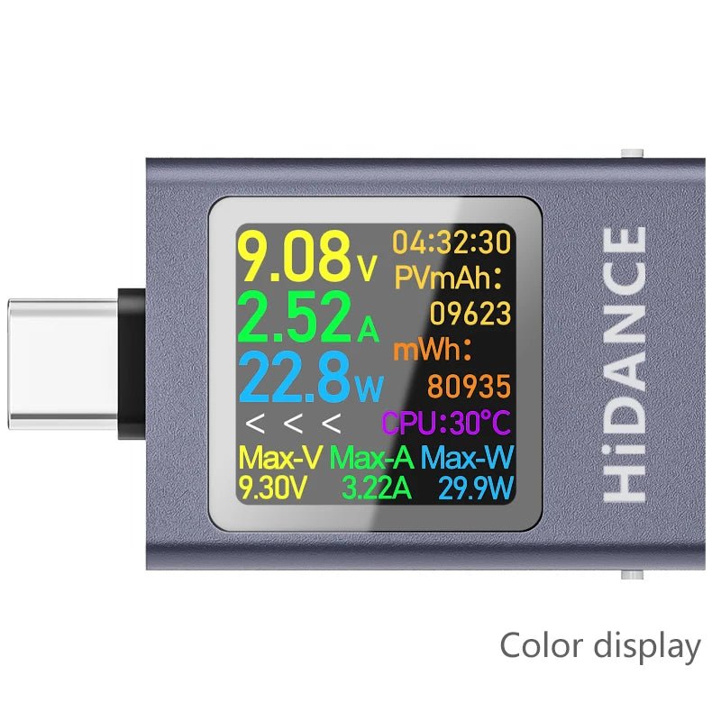 13 in 1 DC 4.5-50V 0-12A Multi-function Digital Display DC Voltage Ammeter Power Meter Type-c Cell Phone Charging PD3.1 Tester - VeloCart