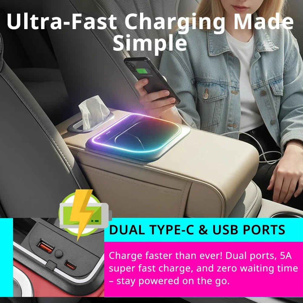 Car Armrest Cushion Center Console - VeloCart