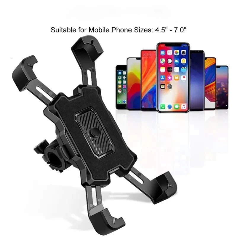 Universal 360° Rotatable Non-Slip Bicycle Phone Holder Adjustable Stand for MTB Bike Moto Motorcycle Durable Cycling Accessory - VeloCart