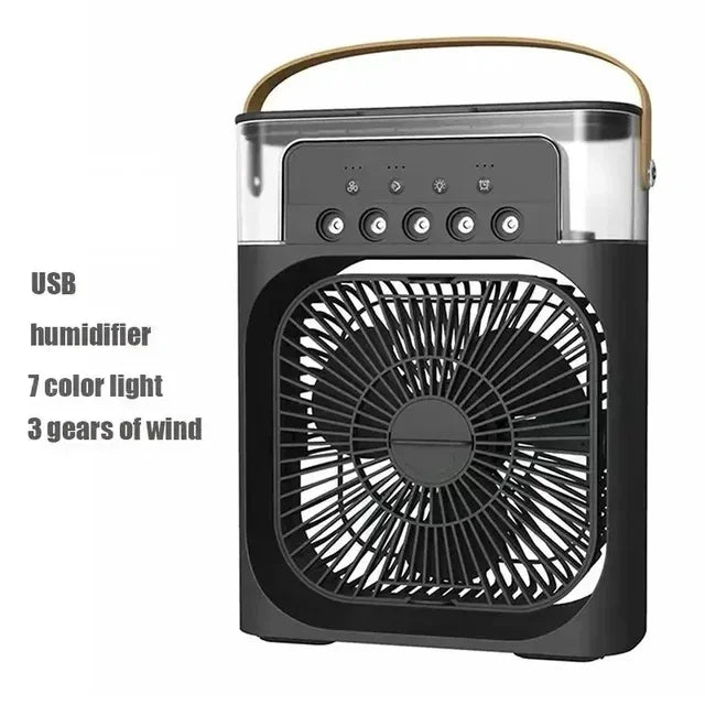 New 3 In 1 Fan AIr Conditioner Household Mini Air Cooler LED Night Light Portable Humidifier Air Adjustment Fan Office Home Fan - VeloCart