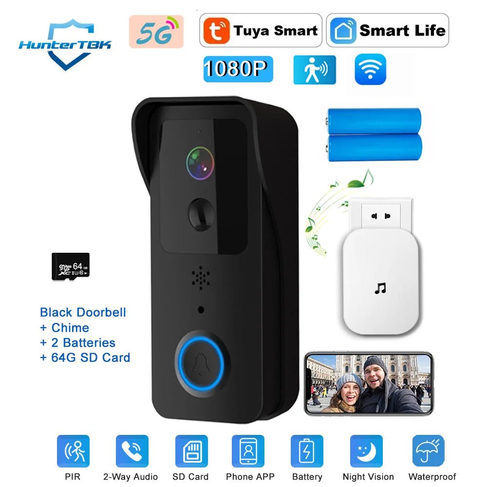 5G 2.4G WiFi Video Doorbell 1080P - VeloCart