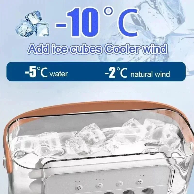 New 3 In 1 Fan AIr Conditioner Household Mini Air Cooler LED Night Light Portable Humidifier Air Adjustment Fan Office Home Fan - VeloCart