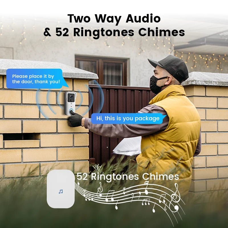 5G 2.4G WiFi Video Doorbell 1080P - VeloCart