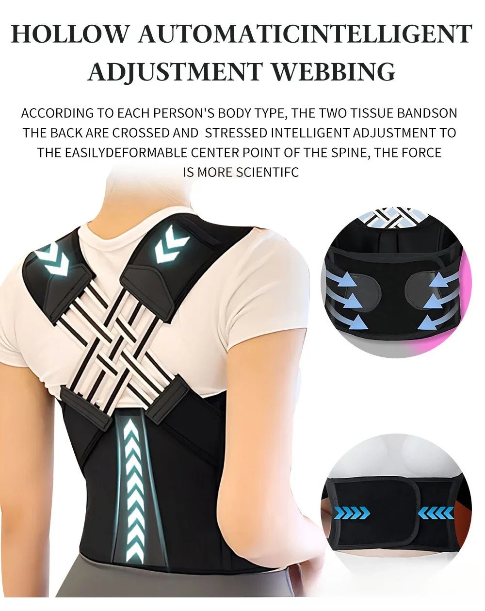 Back Brace Posture Support for Women and Men - VeloCart