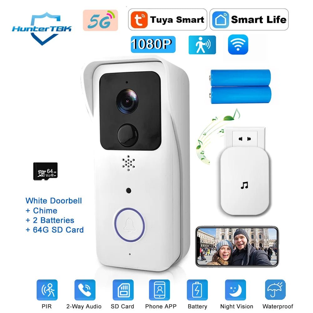 5G 2.4G WiFi Video Doorbell 1080P - VeloCart