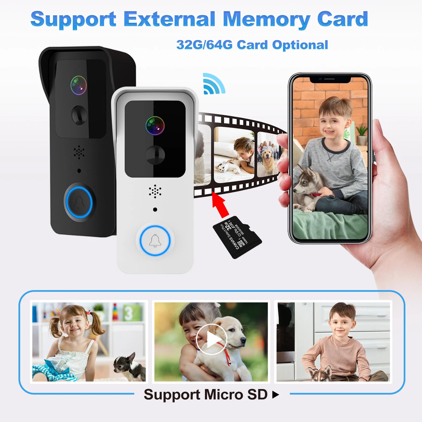 5G 2.4G WiFi Video Doorbell 1080P - VeloCart