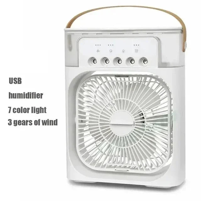 New 3 In 1 Fan AIr Conditioner Household Mini Air Cooler LED Night Light Portable Humidifier Air Adjustment Fan Office Home Fan - VeloCart